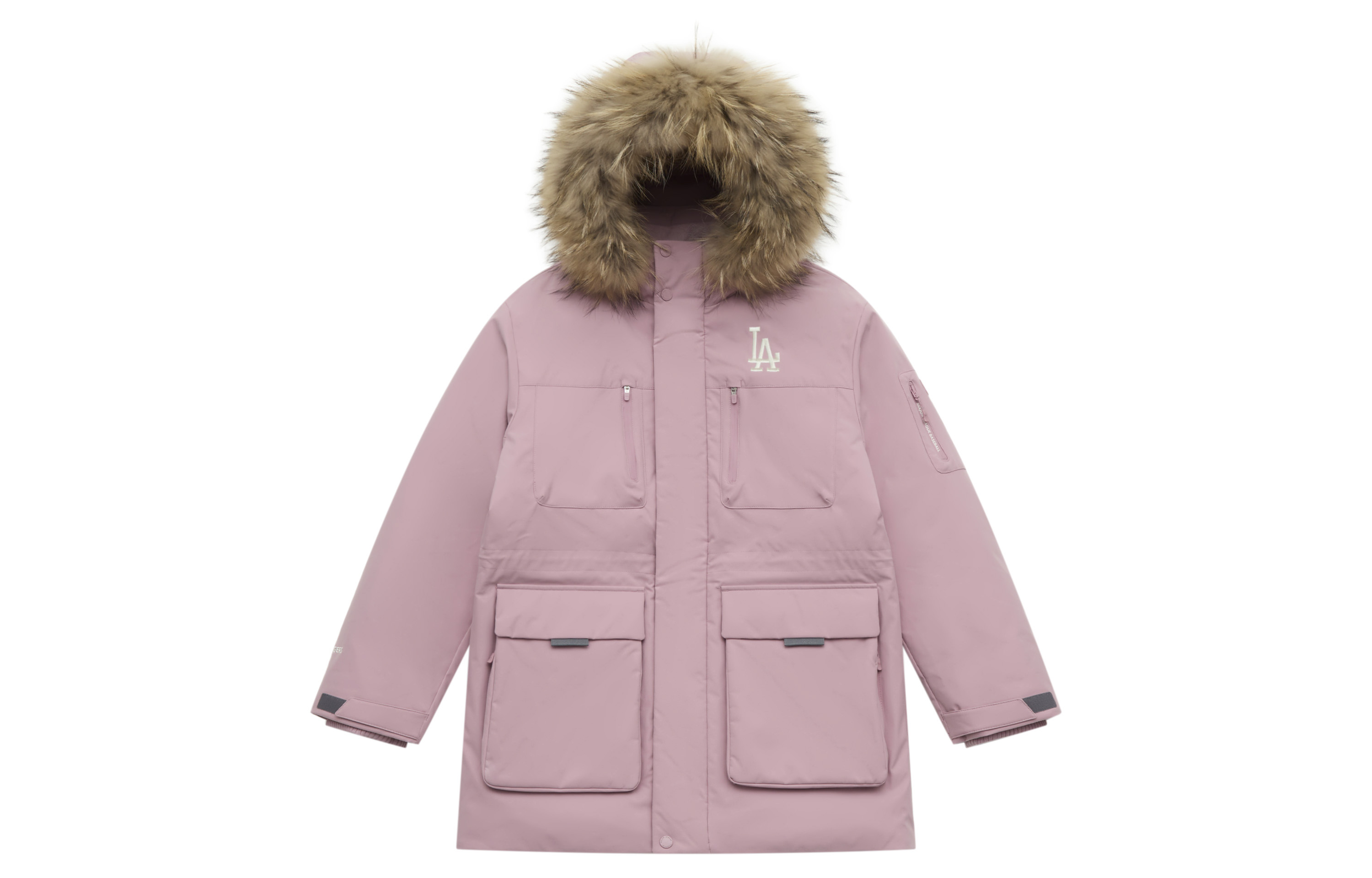 MLB Base velvet waterproof water repellent cloth with velcro, down jacket with zipper for men and women, goose down, with embroidery, with your logo imprint