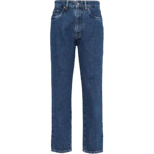 MIU MIU Jeans Women's Blue Moderate Straight Fit Pants