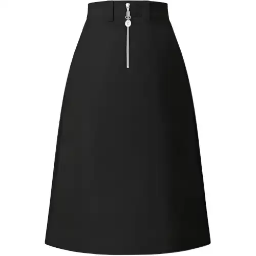 LOUIS VUITTON New Quarterly Products Of LV Casual Long Skirts Women's Black Moderate Long A Line Skirt