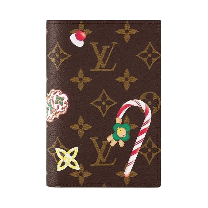 Женская обложка для паспорта Louis Vuitton (коричневая)