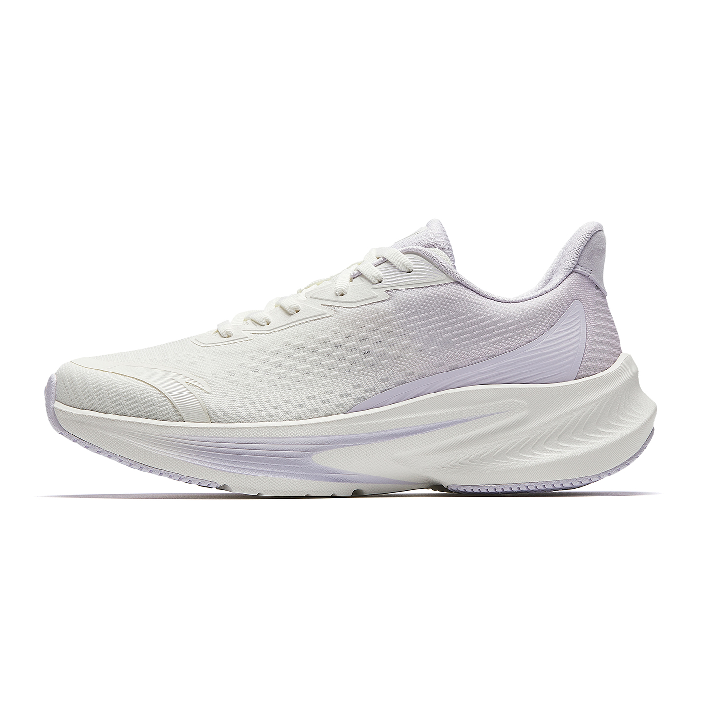 Anta Stinger 7 Cushioning and Rebound Midsole Upgraded and Thickened Durable and Stable Increased Lightweight Low-cut A-SHOCK Technology Physical Test Urban Commuting Training Running Shoes Women White Purple