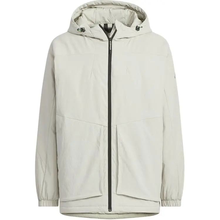 Adidas Puffer Jacket Men's Sesame Light Gray