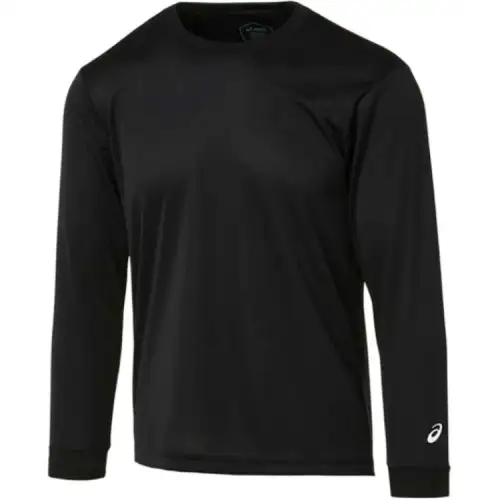 ASICS T Shirts Men's Black Crew Neck Moderate Straight Fit