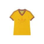 GUCCI X Adidas V Neck T Shirt Yellow