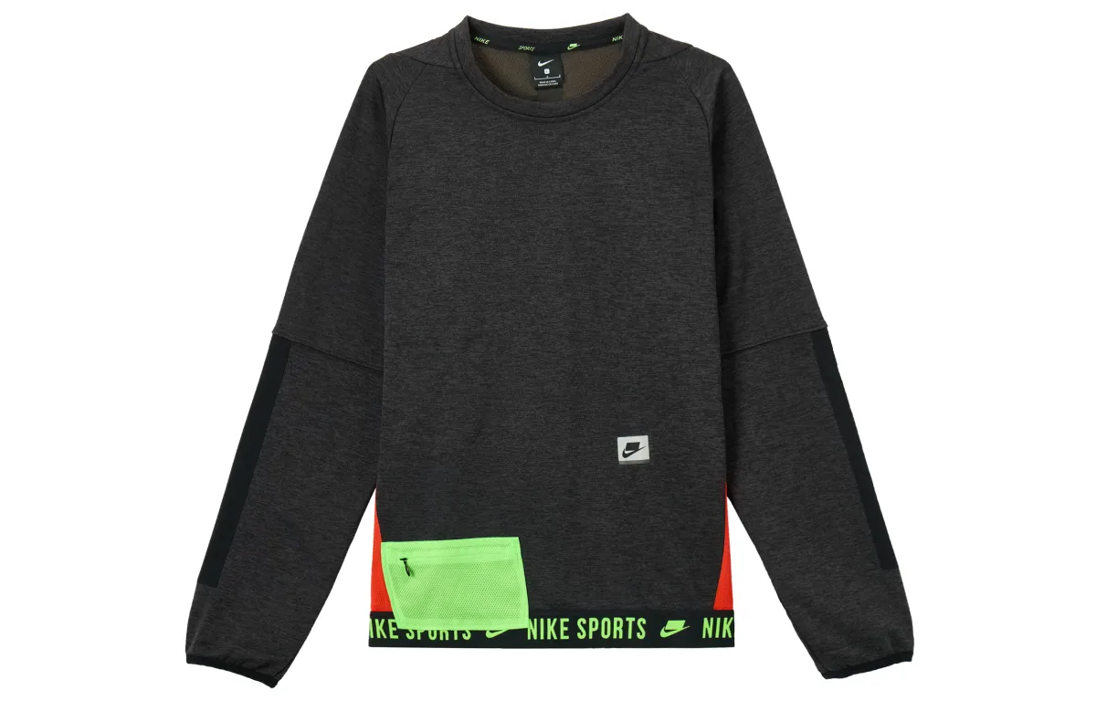 Nike Sweatshirts Men's Black Crew Neck Moderate Regular
