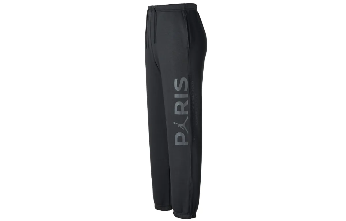 Jordan Brooklyn Fleece Paris Saint Germain Knitted Sweatpants Women's Gray Black