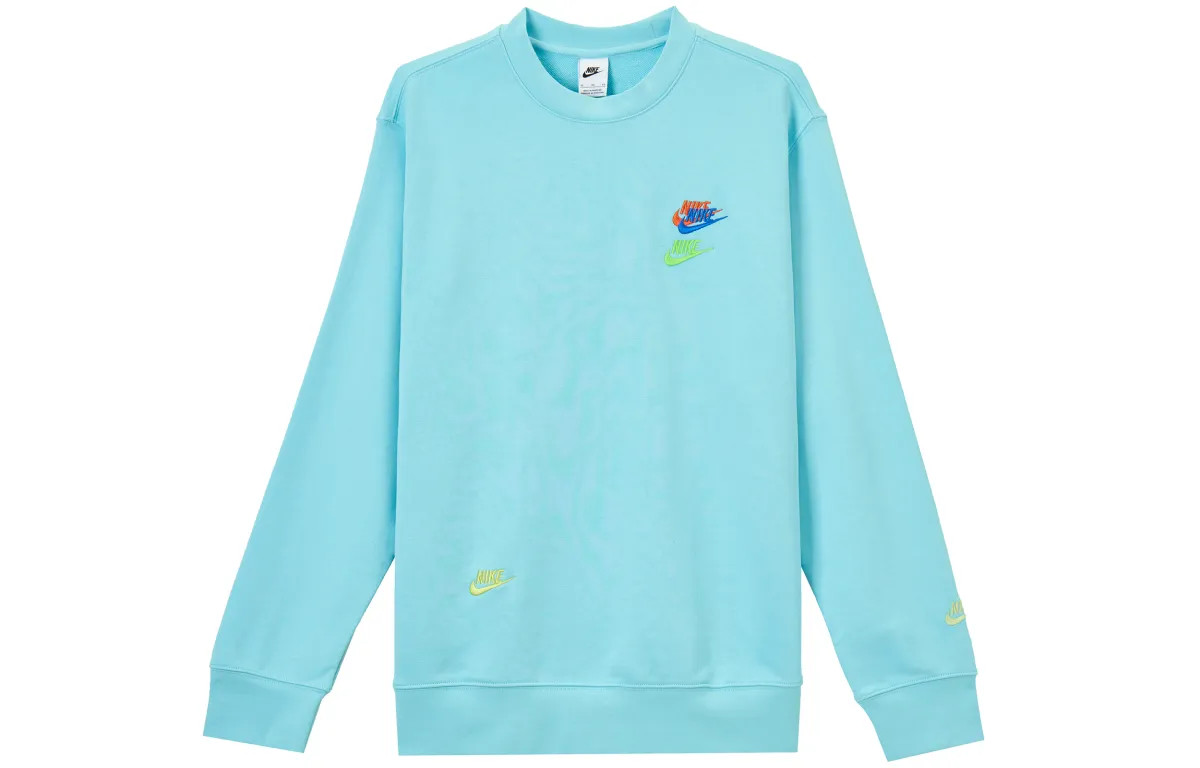 Nike Sweatshirts Unisex Blue Crew Neck Moderate Regular