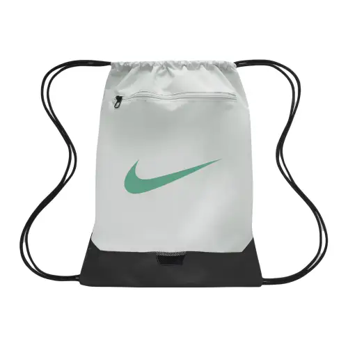 Nike Polyester Backpack Unisex Light Silver & Black & Stadium Green