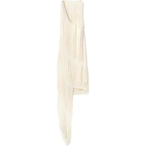 LOEWE Sleeveless Dresses Women's Beige V Neck Moderate Mid Length