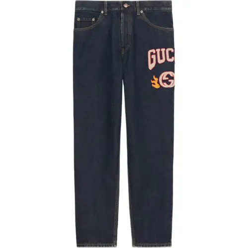 GUCCI Chinese New Year SS24 Jeans Men's Dark Blue