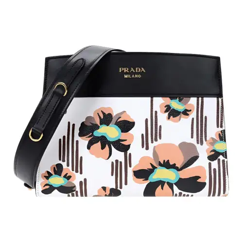PRADA Puzzle Cow Leather Crossbody Bag, Shoulder Bag Regular Women's Multicolor