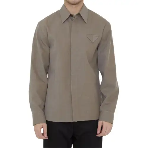 Bottega Veneta Triangle Pocket Twill Shirt