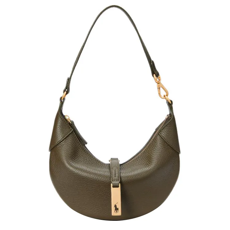 Polo Ralph Lauren Polo ID Cow Leather Shoulder Bag Mini Women's Green