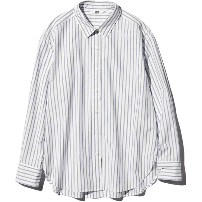 Женская рубашка Uniqlo хлопковая (белая)