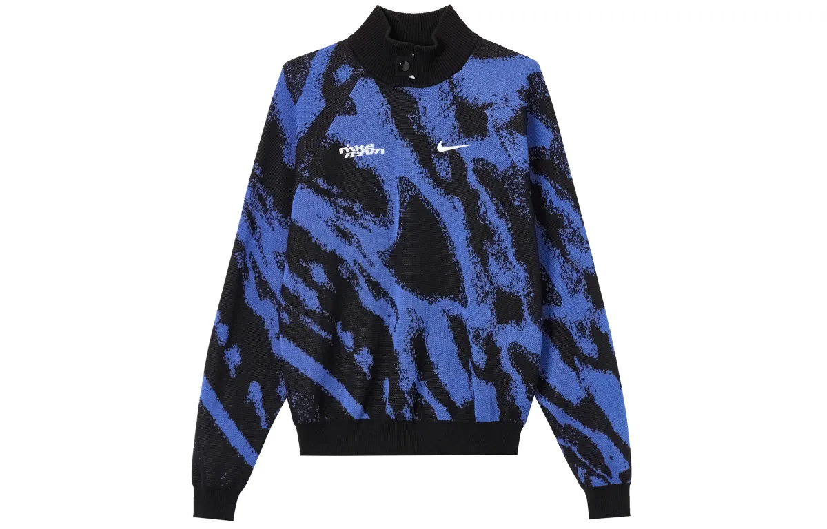 Nike Sweatshirts Men's Blue Half-Turtleneck Moderate