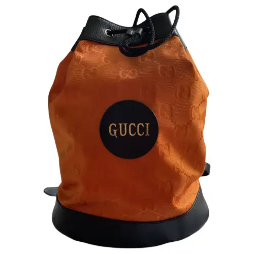 GUCCI Off The Grid Cow Leather Backpack Men's Orange