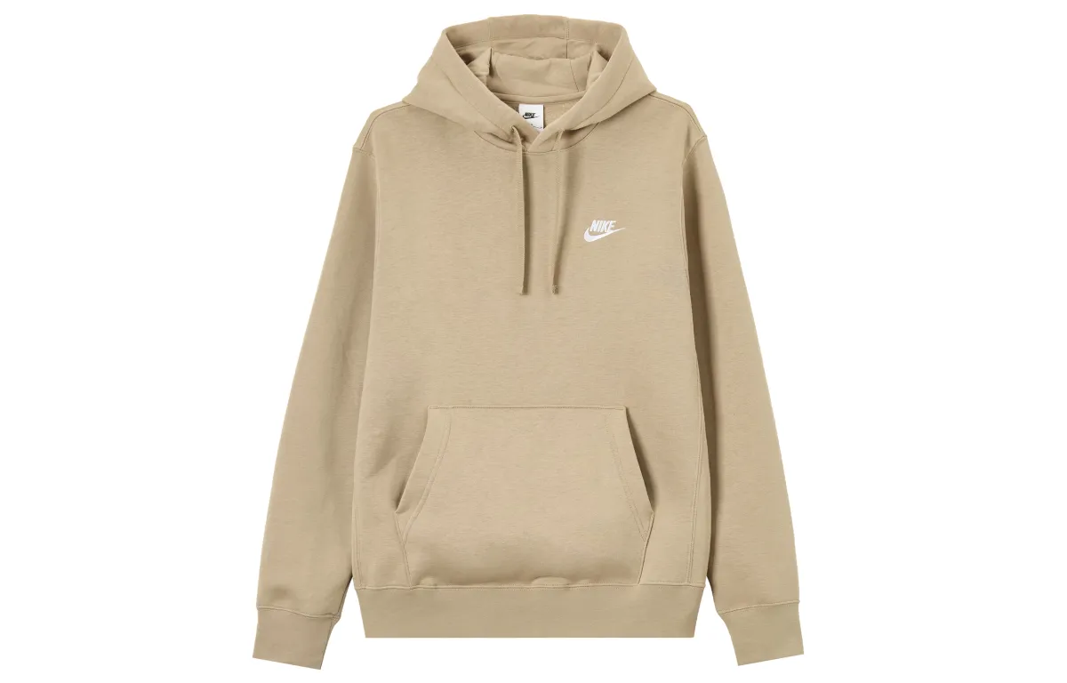 Nike Sweatshirts Men's Khaki Hooded Moderate Regular