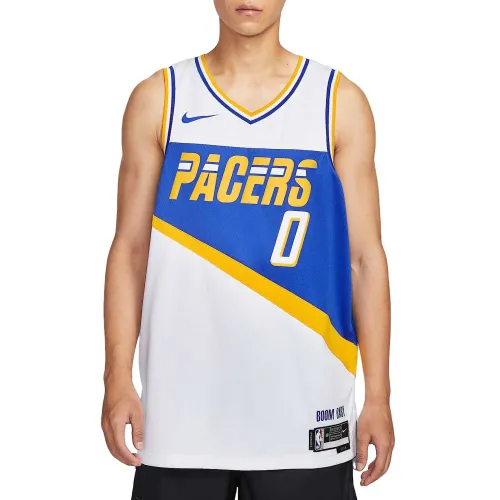 Nike NBA City Edition Indiana Pacers Tyrese Haliburton No. 0 simple, comfortable, casual and beautiful basketball vest, men's style