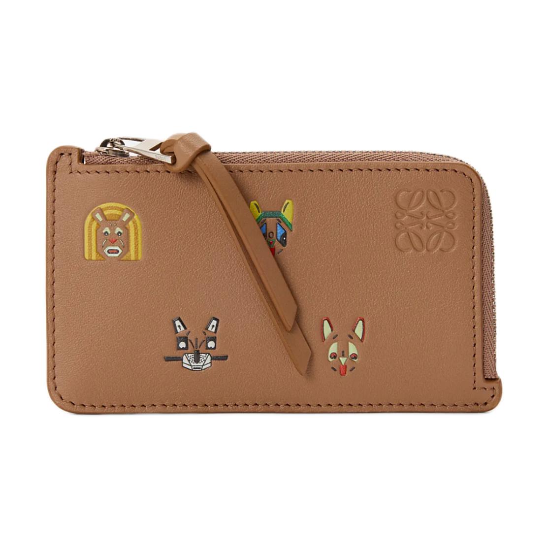 Женский картхолдер LOEWE Anagram Cats (коричневый)