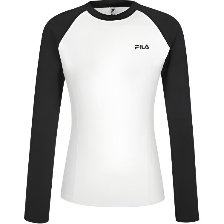 Женская футболка Fila Raglan Tee (бело-серая)