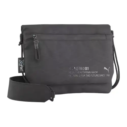 PUMA Recycled Polyester Shoulder Bag, Crossbody Bag Unisex Black