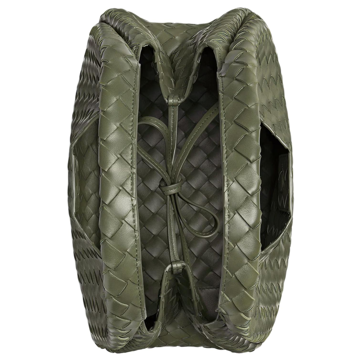 Женская сумка Bottega Veneta Intrecciato Campana (зеленая) — фото 3