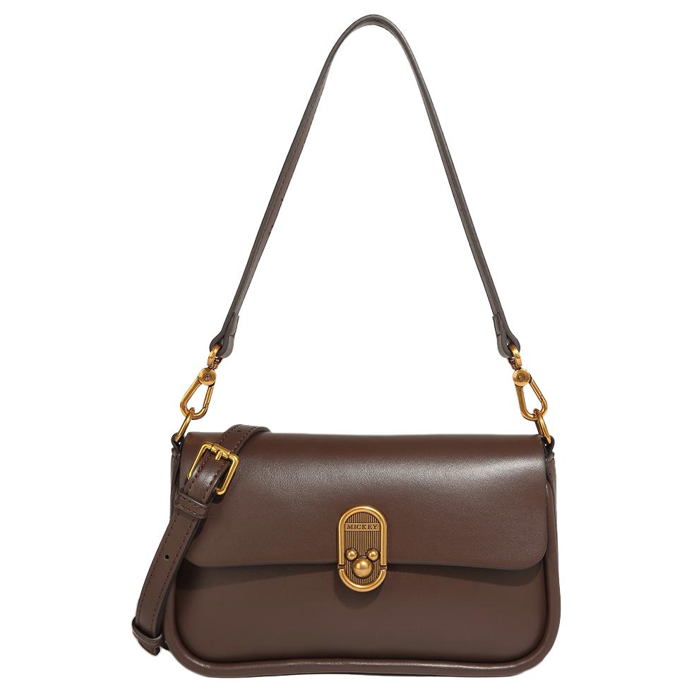 Disney Mickey Mouse PU Leather Crossbody Bag Regular Women's Brown