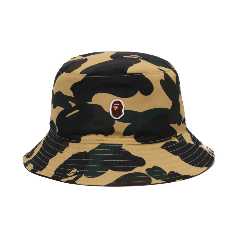 Панама A BATHING APE двухсторонняя (желто-зеленая) — Зеленый GRX — фото 3