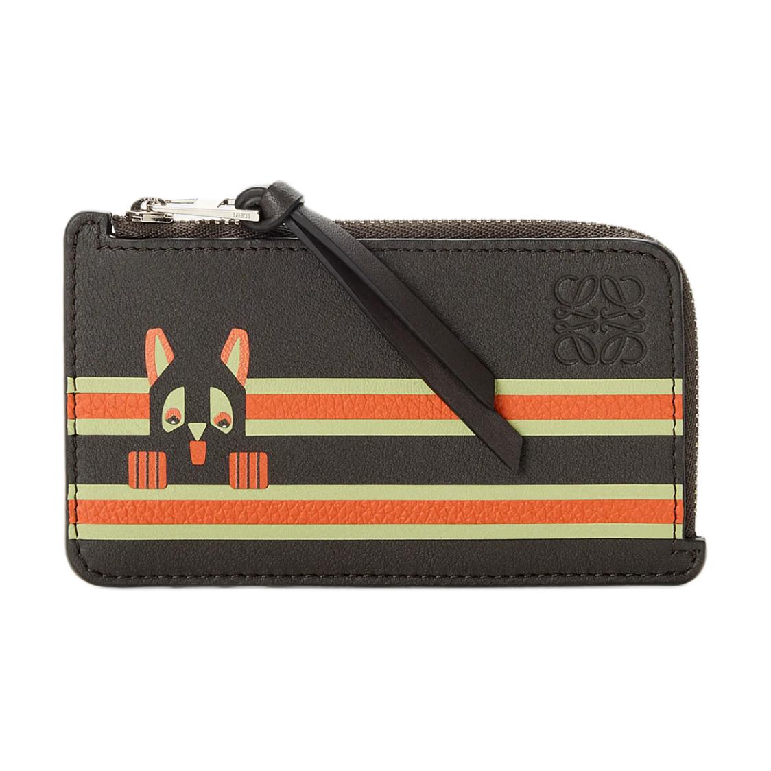 Картхолдер LOEWE Anagram Futurist Cat (серый с оранжевым)