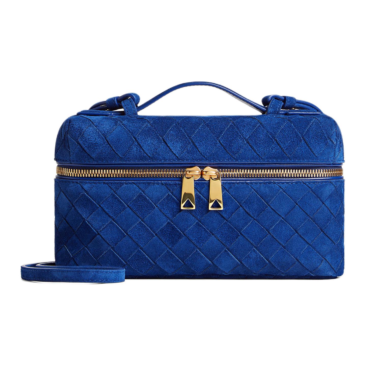 Женская сумка Bottega Veneta Bang Bang Intrecciato (синий)