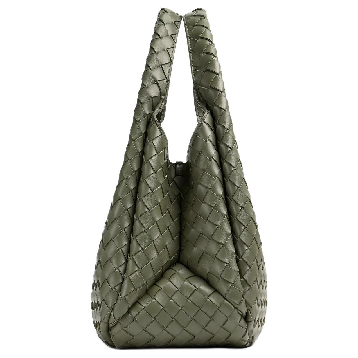Женская сумка Bottega Veneta Intrecciato Campana (зеленая) — фото 2