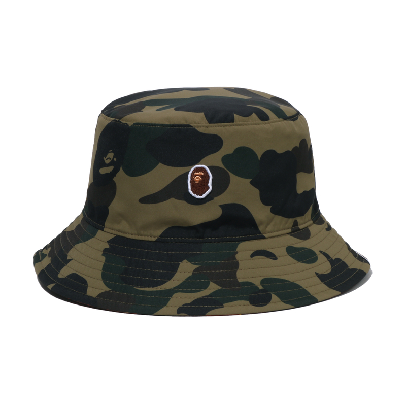 Панама A BATHING APE двухсторонняя (желто-зеленая)