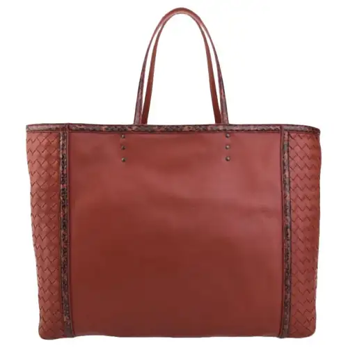 Bottega Veneta Cow Leather Shoulder Bag Women's Dark Red