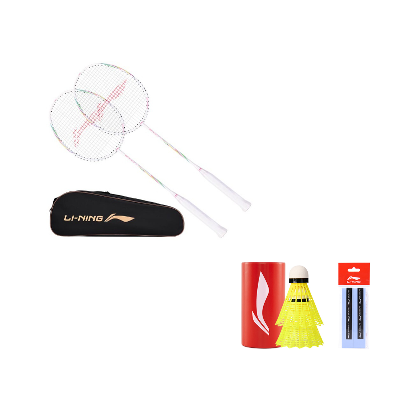 Li Ning Blade Shadow EX Sharp Arrow Full Carbon Badminton Rackets Control Type All around Defense Advanced Level White