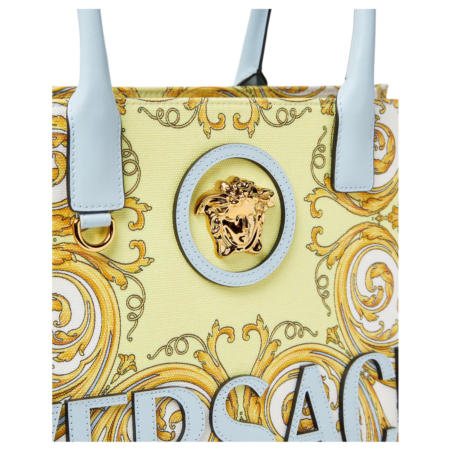 Женская сумка Versace La Medusa (голубая) — фото 4