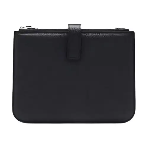 Maison Margiela Grain Leather Crossbody Wallet Unisex Black