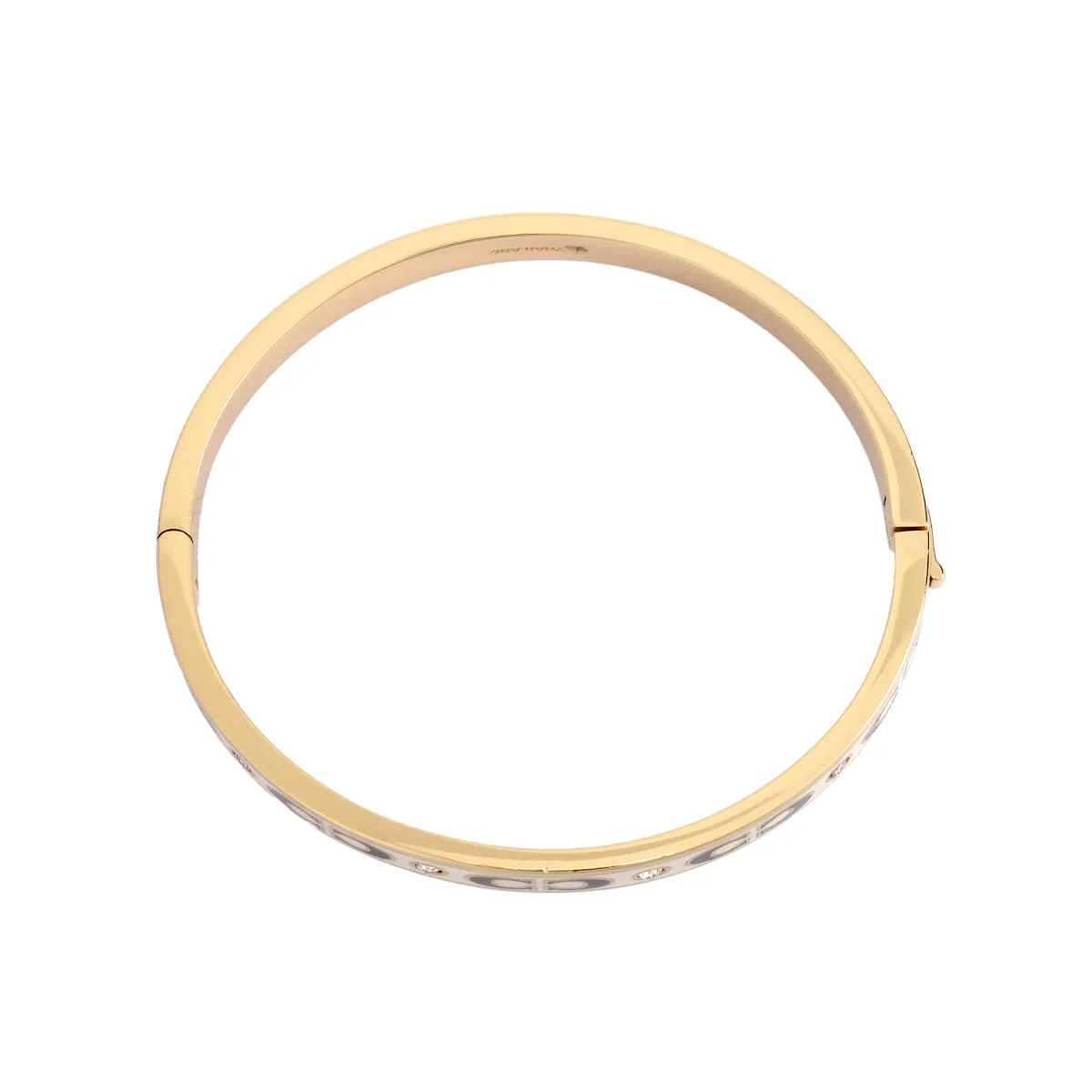 COACH Glass Brass Bangles Women's Gold/White
