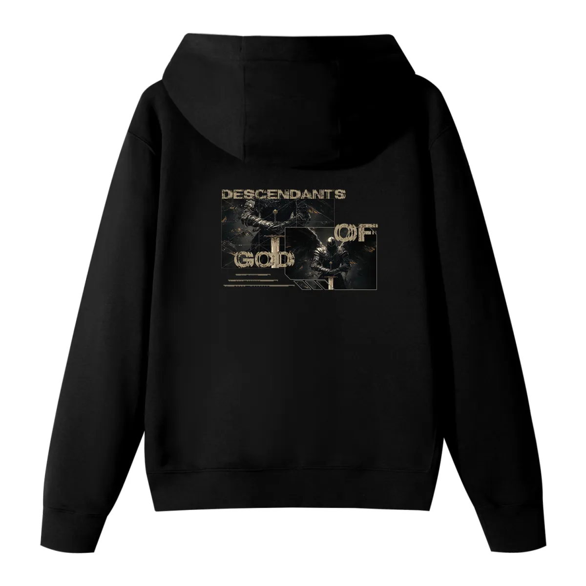 Nike Sportswear Club Fleece Lined Combat Angel II Thermal Pullover Hooded Sports Sweatshirt Unisex Black