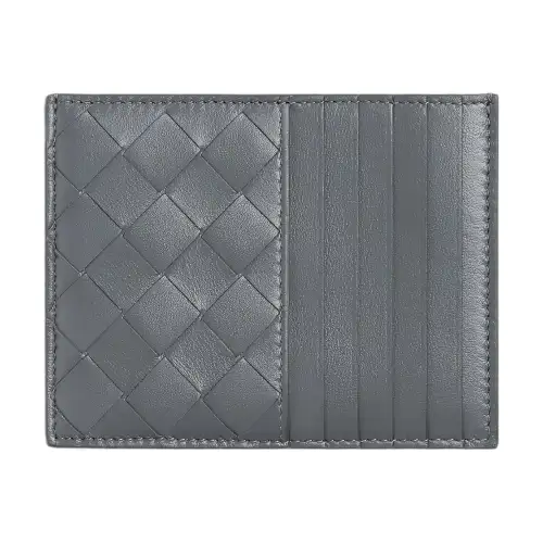 Bottega Veneta Sheepskin Card Holder Women's Gray