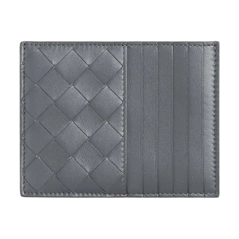 Bottega Veneta Sheepskin Card Holder Women's Gray