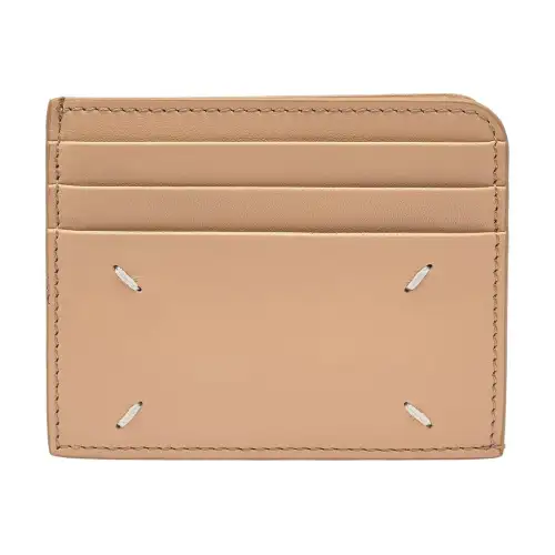 Maison Margiela Cow Leather Card Holder Women's Pink