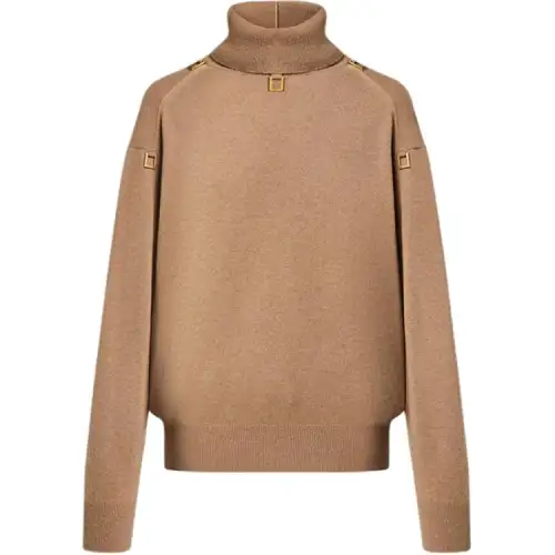 LOUIS VUITTON FW22 Cashmere Sweater Women's Caramel