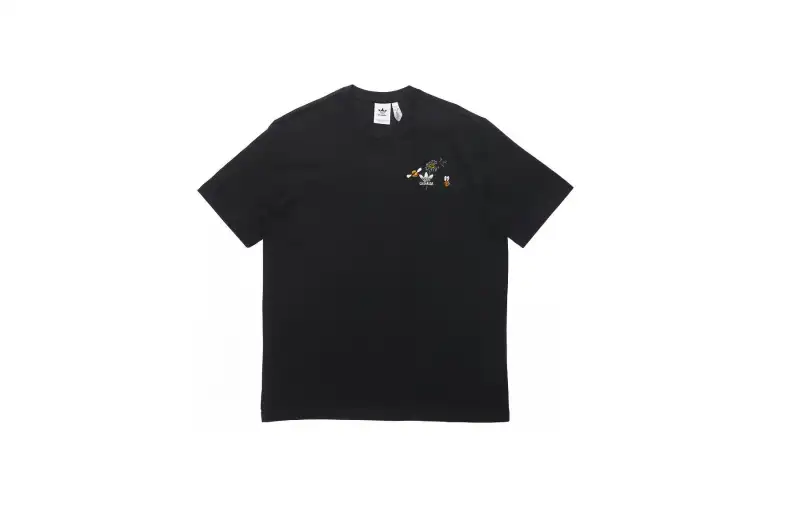 Adidas Originals Trefoil T Shirt Men's Black White Yellow