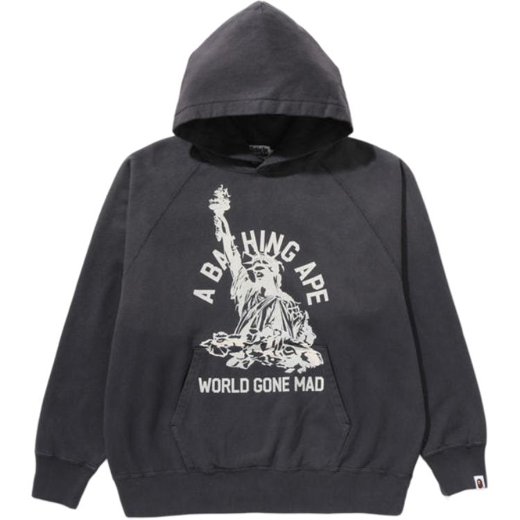 Мужское худи A BATHING APE Wash Pattern (серое)