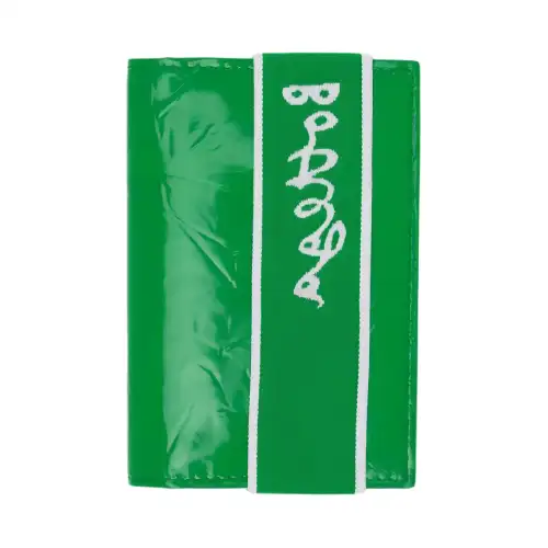 Bottega Veneta Leather Card Holder Men's Green & White