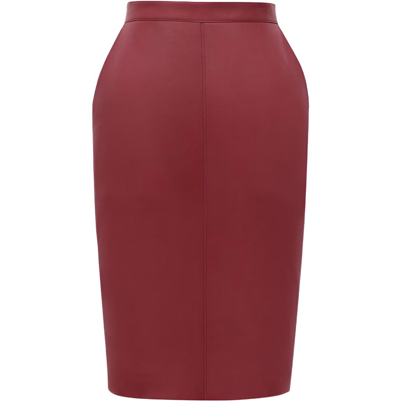 Saint Laurent High-Waisted Leather Midi Skirt