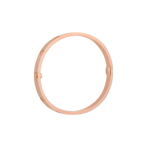 CARTIER LOVE Diamond 18K Gold Bangles Unisex Rose Gold