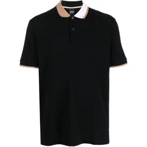 HUGO BOSS Black polo, color, with short sleeve