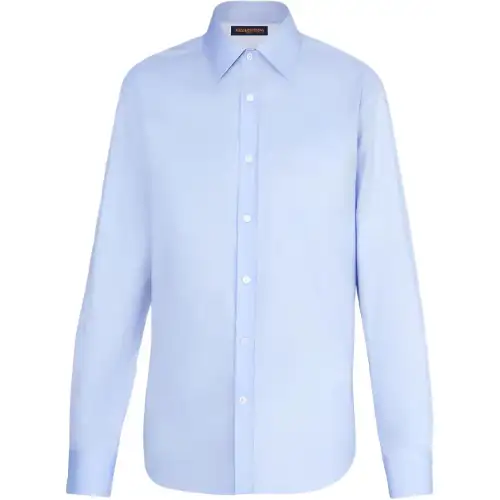 LOUIS VUITTON New Quarterly Products Of LV Shirts Men's Blue Polo Collar Moderate Other