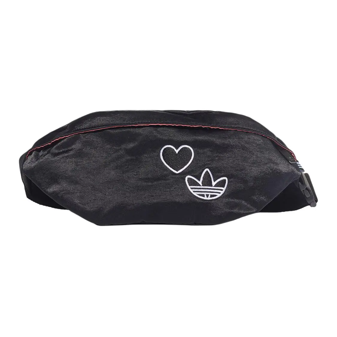 Adidas Originals Trefoil Polyamide Crossbody Bag, Sling Bag, Fanny Pack Regular Women's Black
